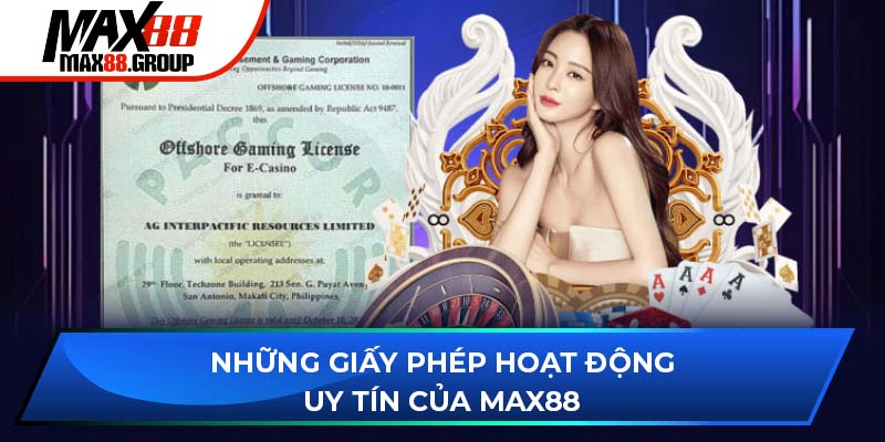 Giới thiệu Max88 3 Giới thiệu Max88 nhà cái có những giấy phép hoạt động uy tín